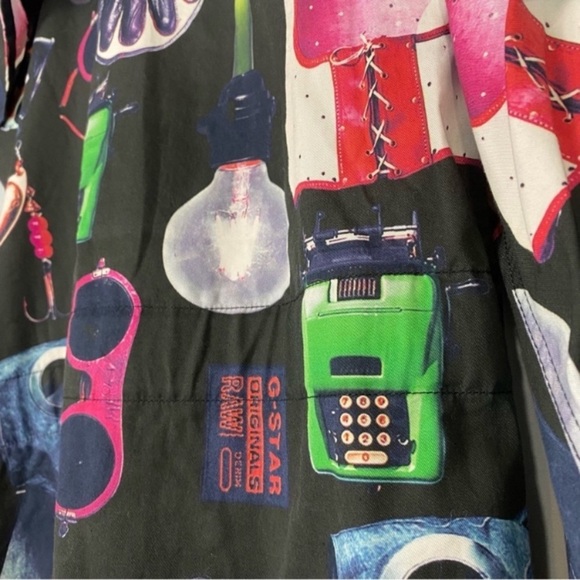 G-Star RAW Rovic Field Jacket Allover Printed Sustainability Artsy Novelty - Picture 8 of 16